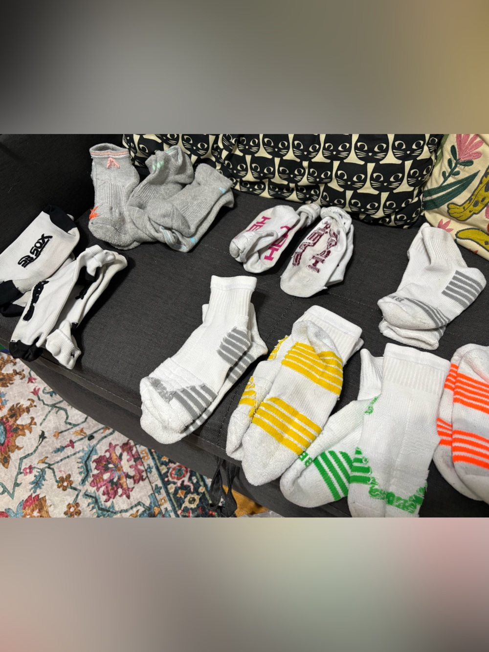 12 pair ankle/no show socks